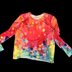 Fun Colorful Abstract Long Sleeve Top